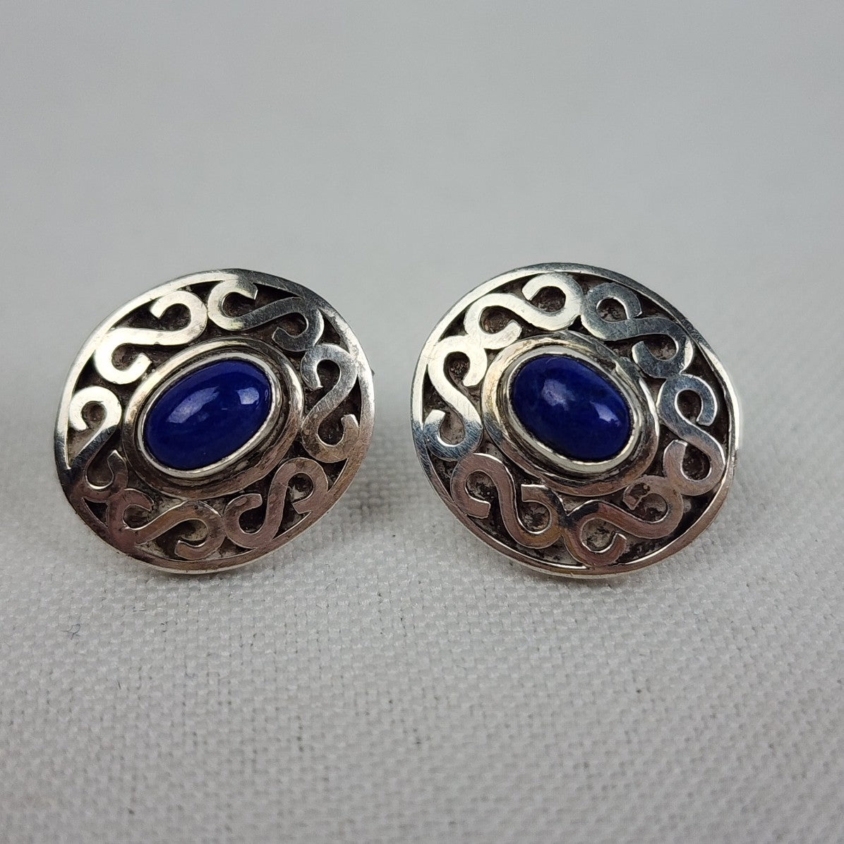 Silpada 925 Silver Lapis Stud Earrings