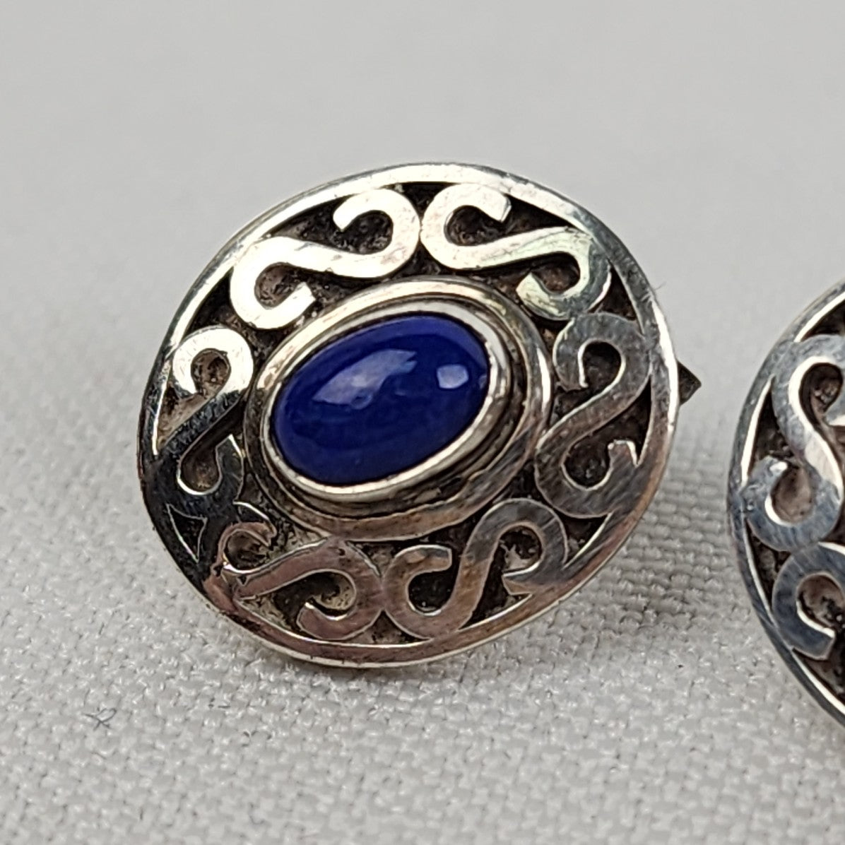 Silpada 925 Silver Lapis Stud Earrings