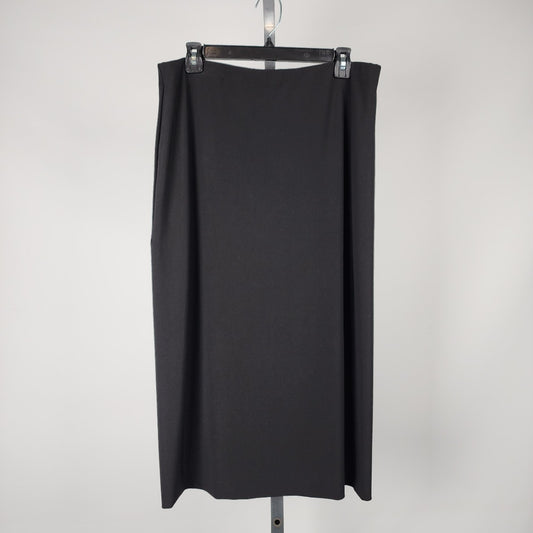 Simpli Black Jersey Maxi Skirt