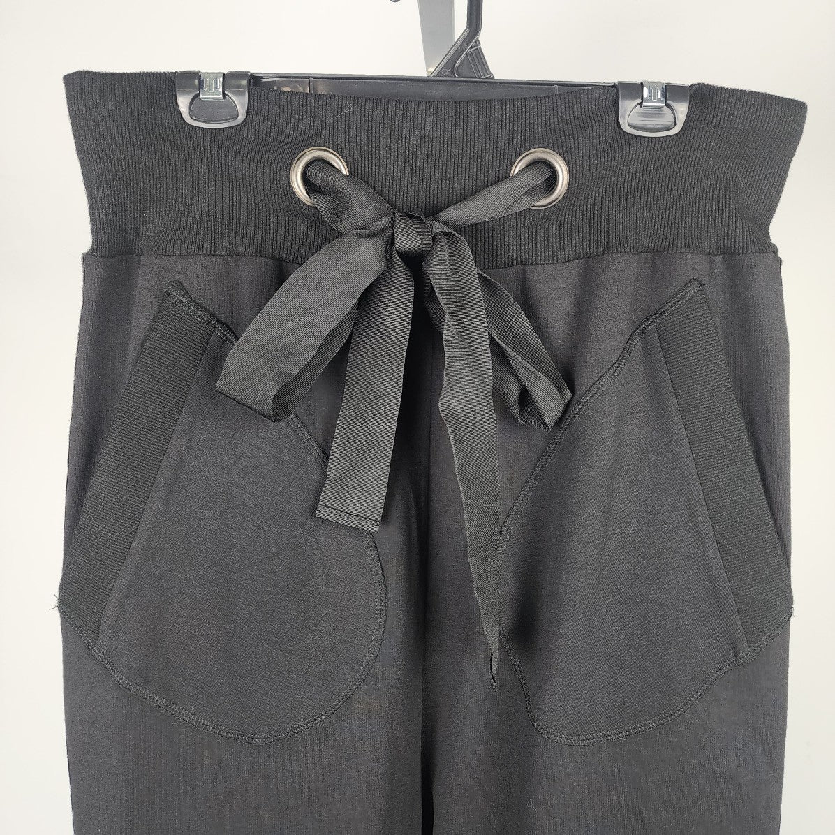 Link Black Cotton Spell Out Sweat Pants Size L