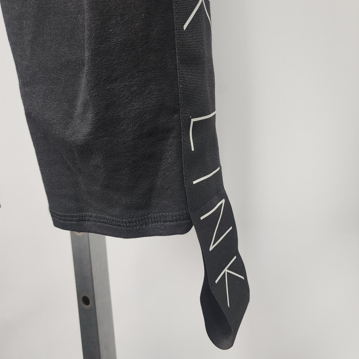 Link Black Cotton Spell Out Sweat Pants Size L