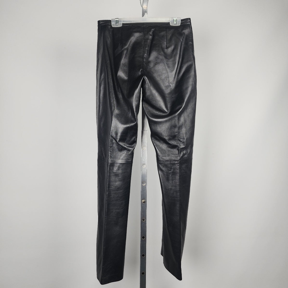 Vintage Boutique Of Leathers Black Leather Straight Leg Pants Size 29