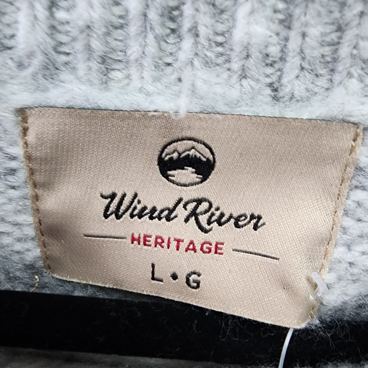 Wind River Grey Fair Isle Knit Sweater Size L