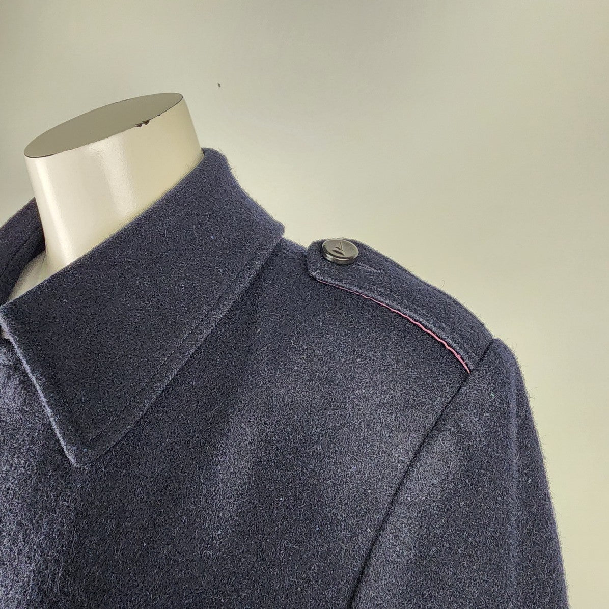 Vintage Bluda Inverno Navy Blue Wool Pea Coat Size 10