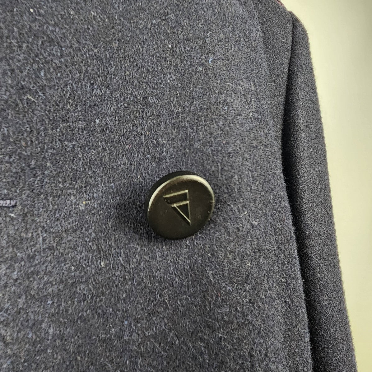Vintage Bluda Inverno Navy Blue Wool Pea Coat Size 10
