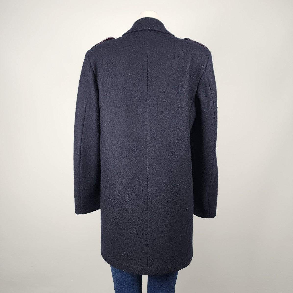 Vintage Bluda Inverno Navy Blue Wool Pea Coat Size 10