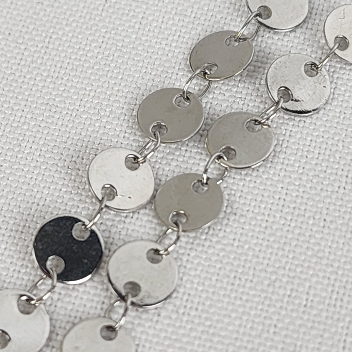 Tocara Silver Chain Link Layered Necklace