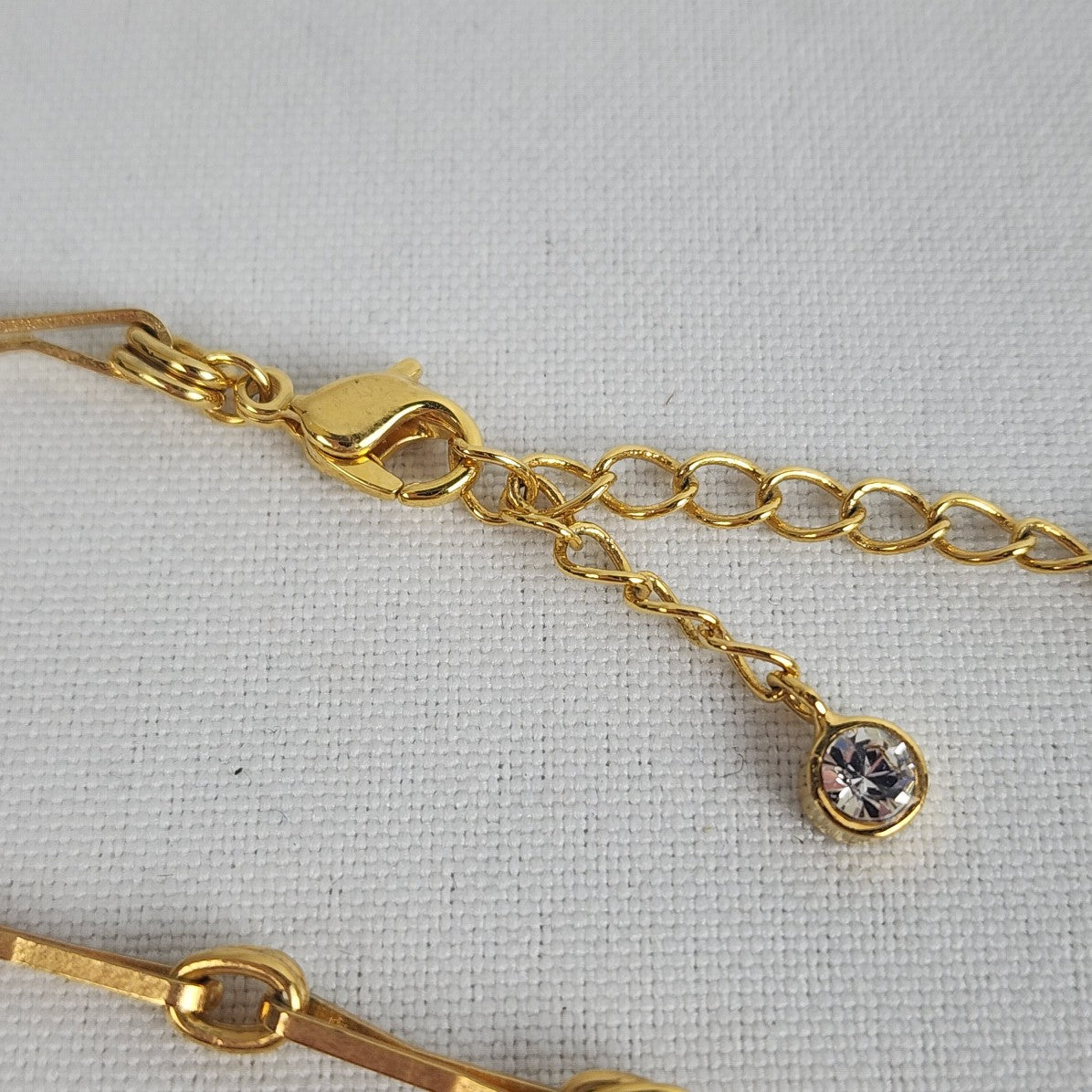 FAC Gold & Silver Tone Crystal Statement Pendant Necklace
