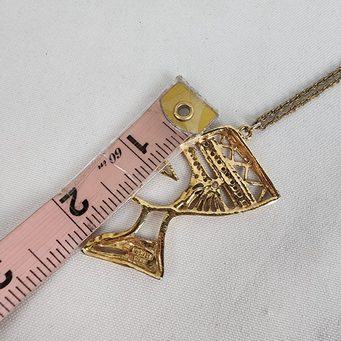 Vintage Michele Lynn Queen Nefertiti Pendant Chain Necklace