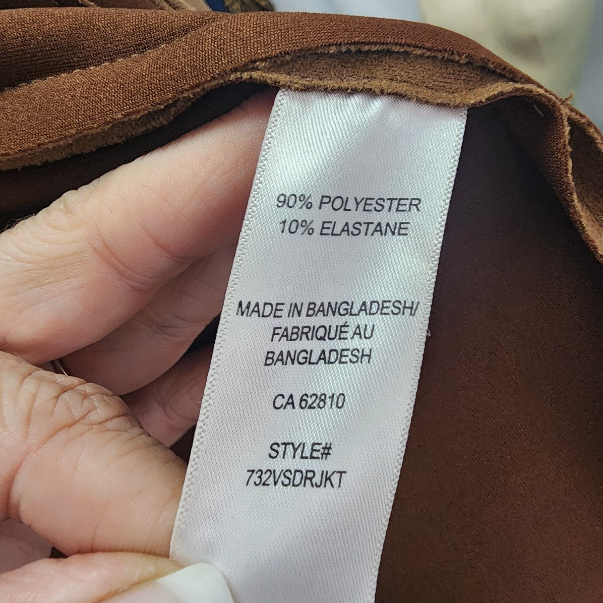 Brown Faux Suede Jacket Size M