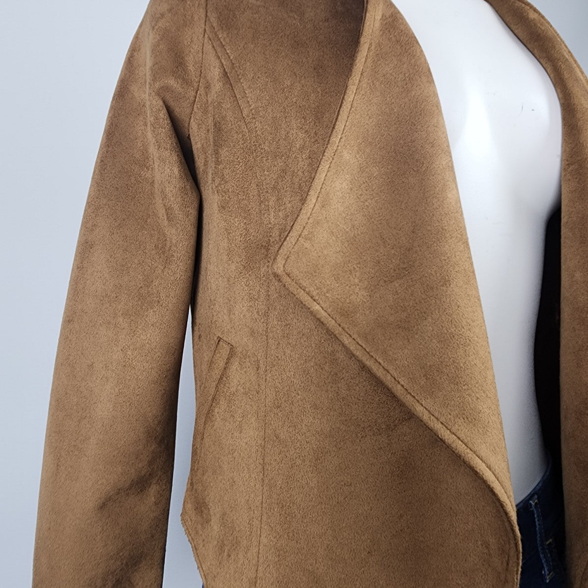 Brown Faux Suede Jacket Size M