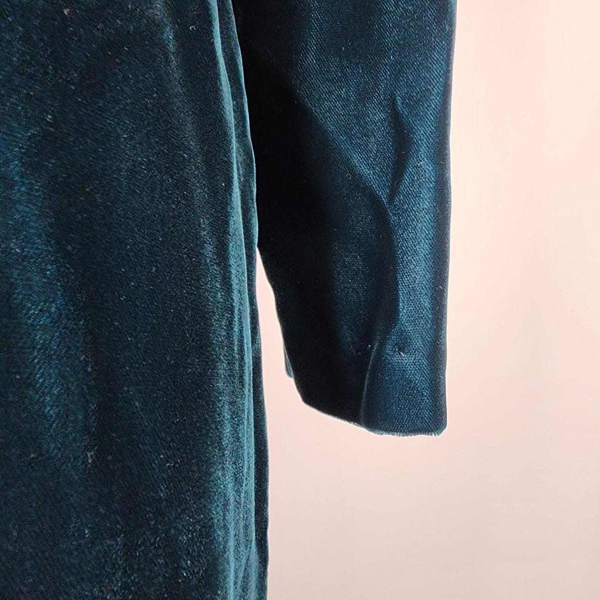 Vintage Nu Mode Green Velvet Long Sleeve Dress Size 7/8