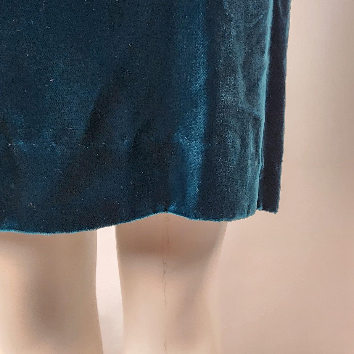 Vintage Nu Mode Green Velvet Long Sleeve Dress Size 7/8