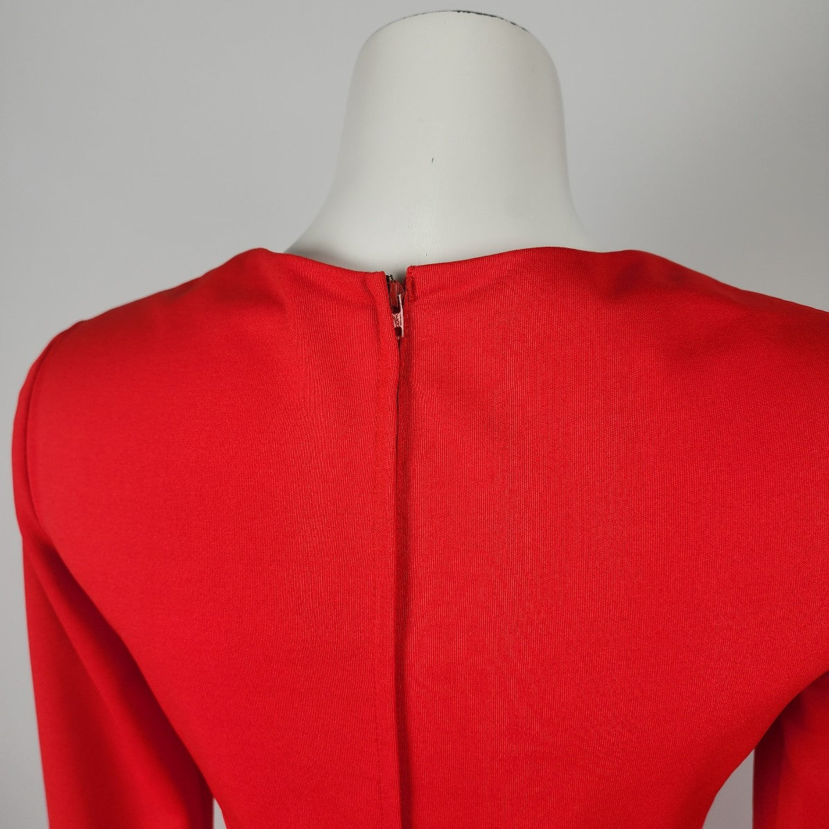 Vintage Red Long Sleeve Maxi Dress Size S/M