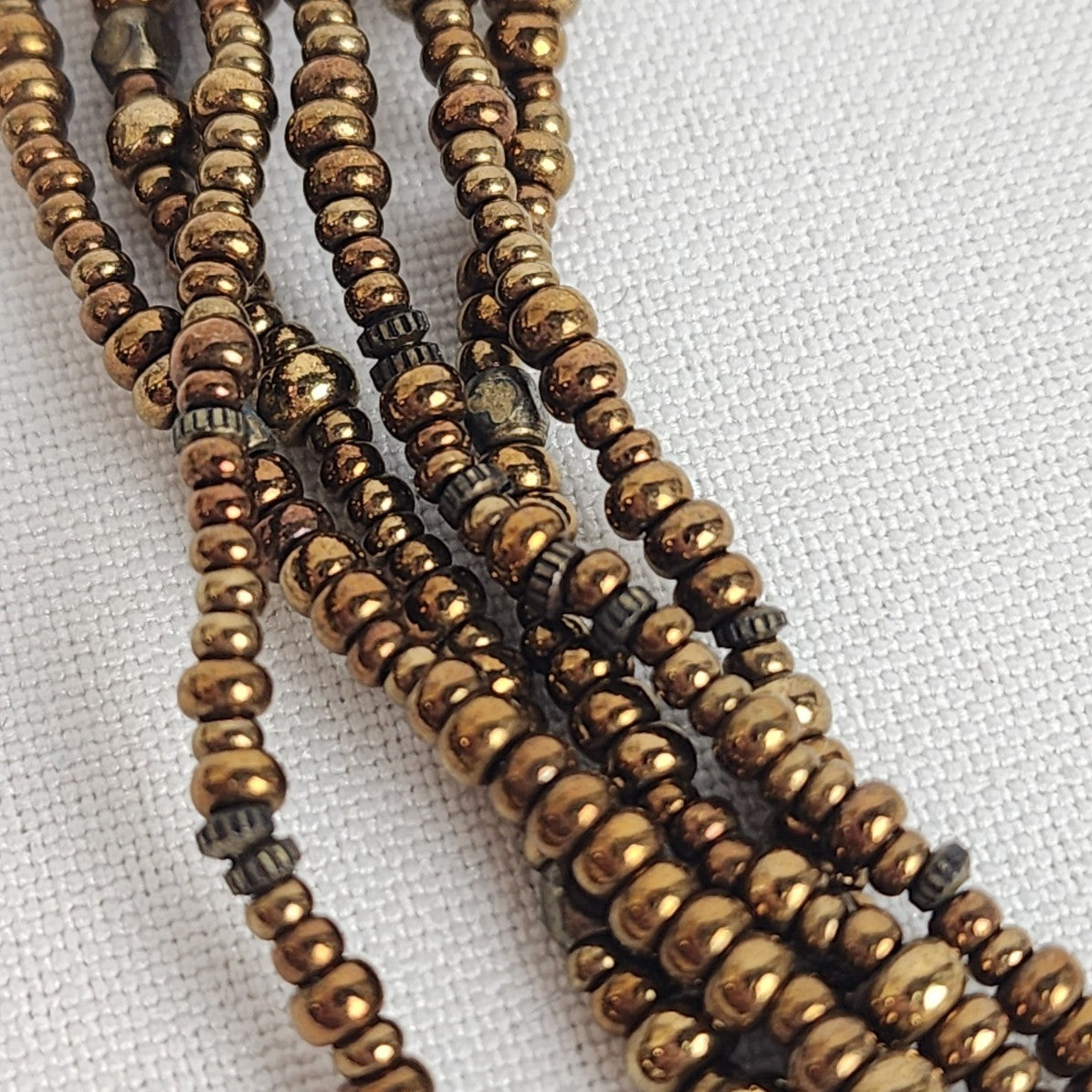 Silpada Metallic Bronze Bead & Sterling Silver Multi Strand Necklace