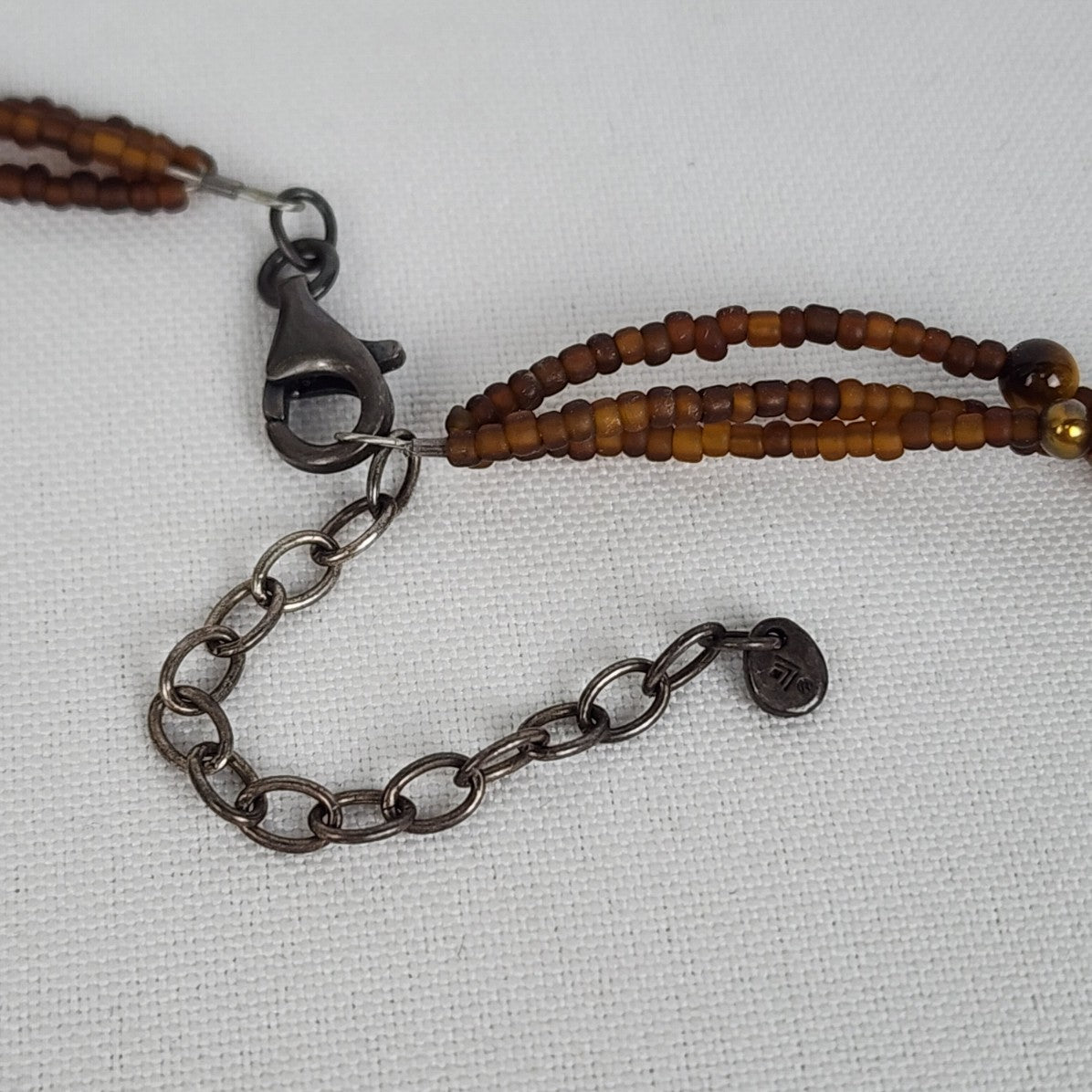 SILPADA Tigers Eye Bronze Pearl Sterling Silver Necklace