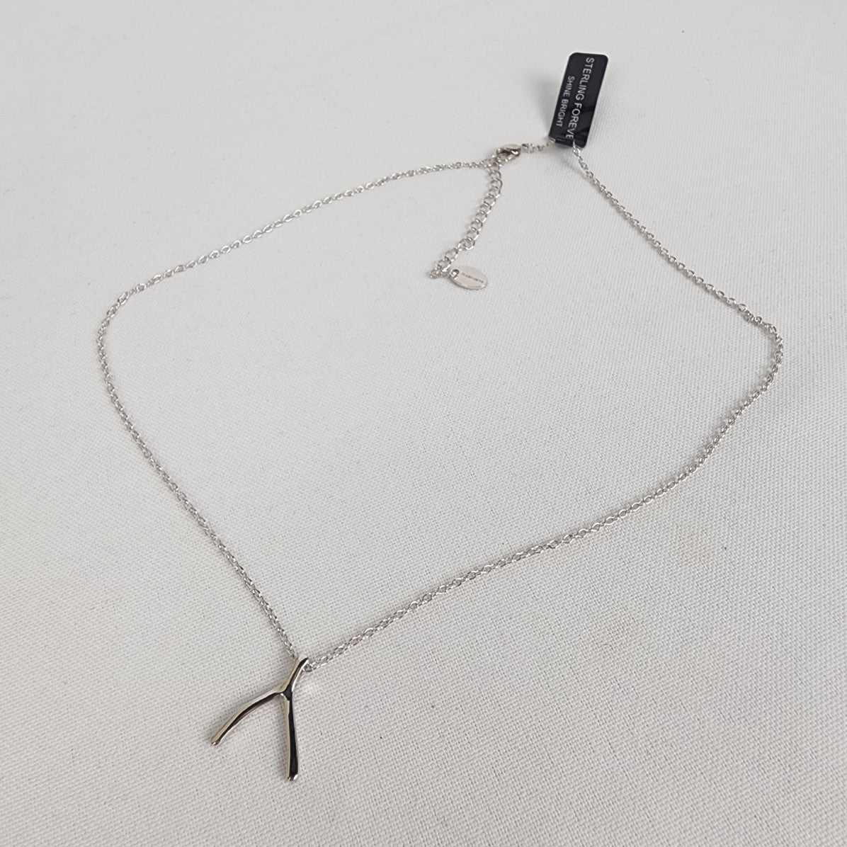 Sterling Forever Wishbone Pendant
