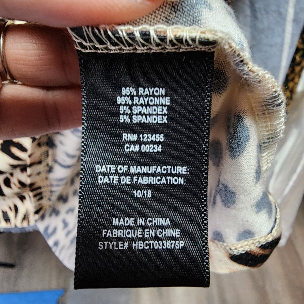 Design Lab Animal Print Short Sleeve T-Shirt Size 3X