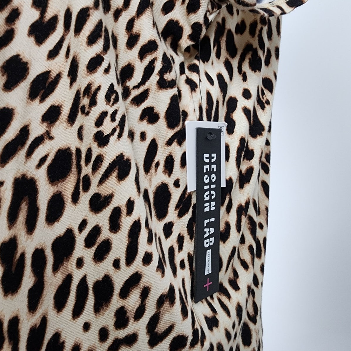 Design Lab Animal Print Short Sleeve T-Shirt Size 3X