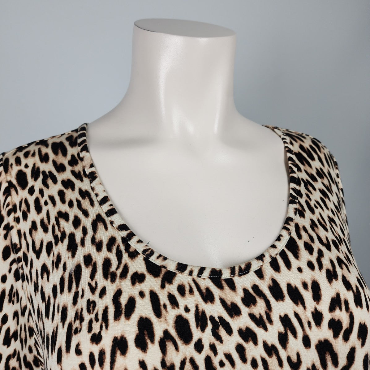 Design Lab Animal Print Short Sleeve T-Shirt Size 3X