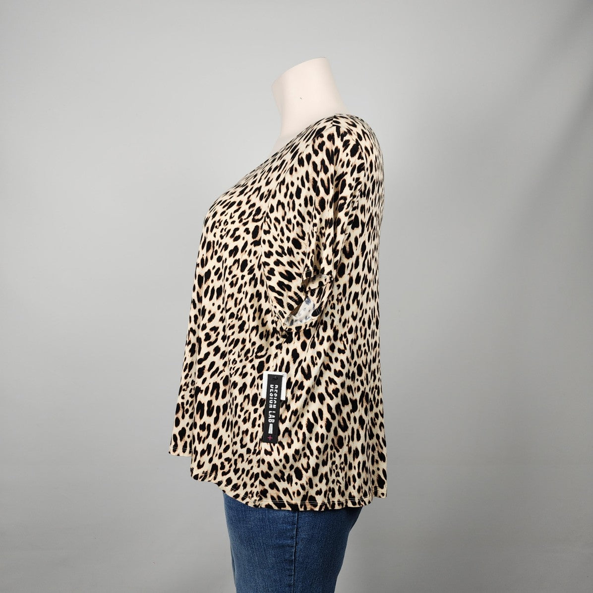 Design Lab Animal Print Short Sleeve T-Shirt Size 3X