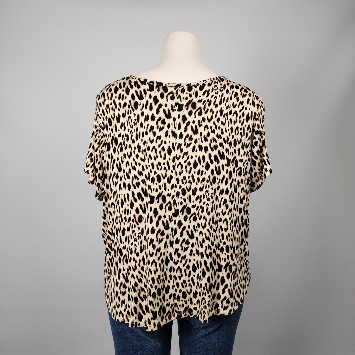 Design Lab Animal Print Short Sleeve T-Shirt Size 3X