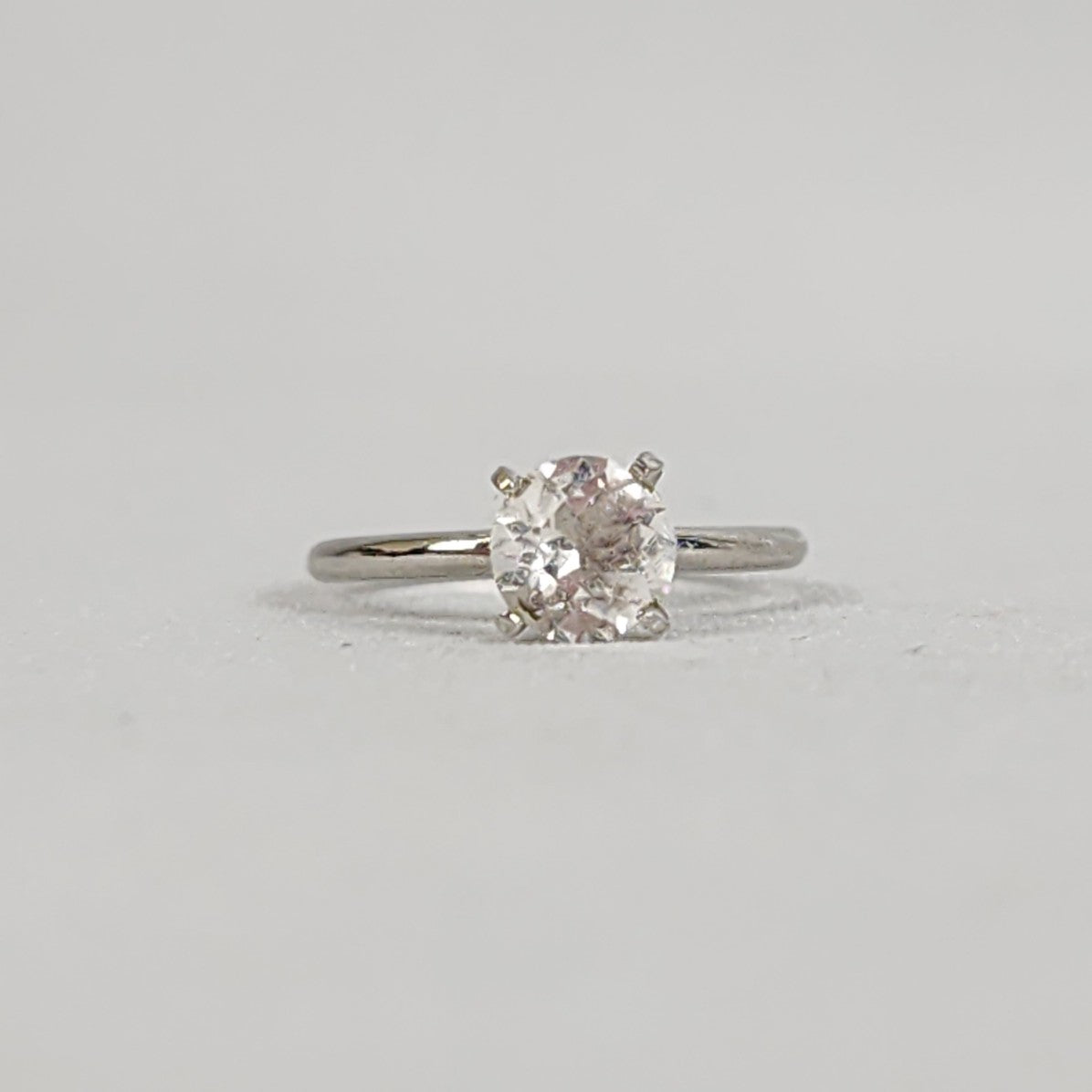 Silver Faux Diamond Ring Size 7