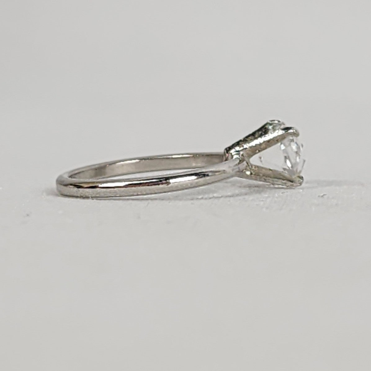 Silver Faux Diamond Ring Size 7
