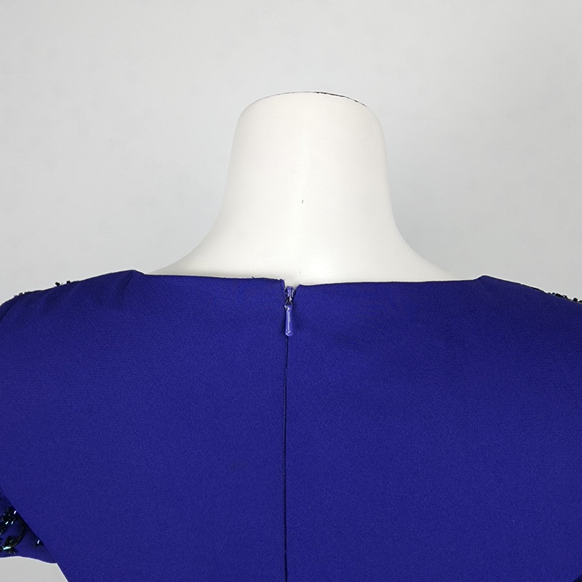 Vintage Liz Claiborne NIGHT Blue Beaded Long Gown Size 4