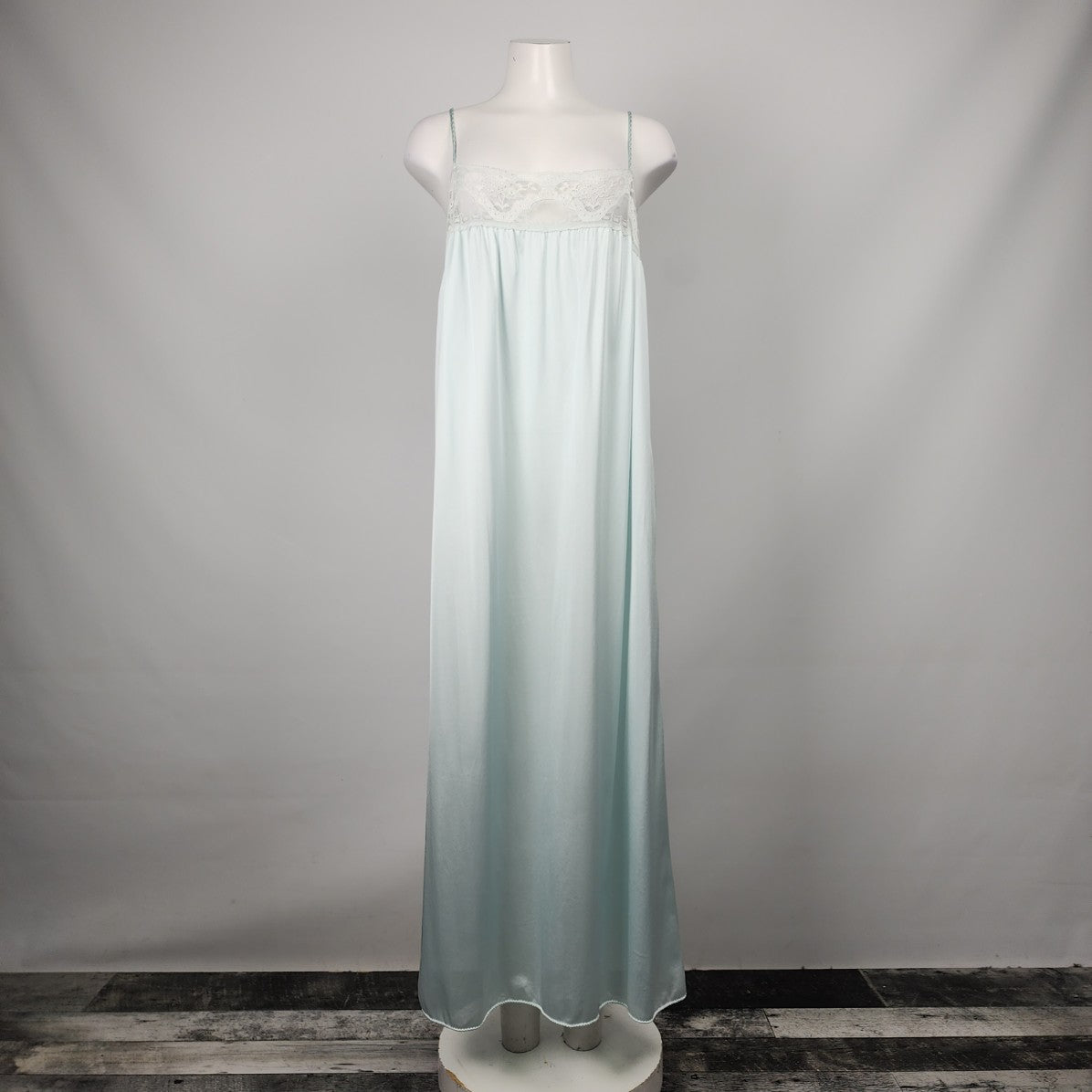 Vintage Van Raalte Blue Lingerie Slip Dress Size M