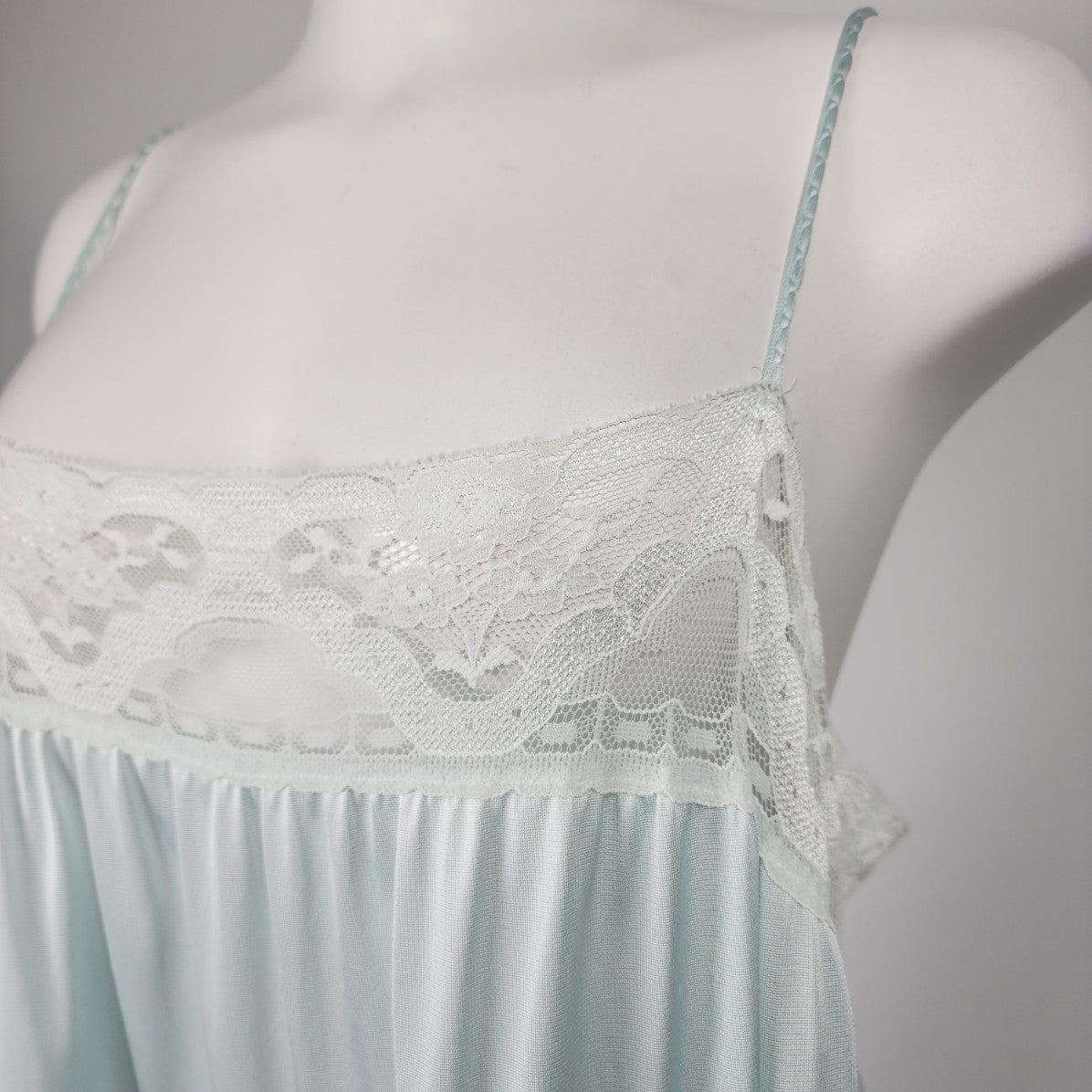 Vintage Van Raalte Blue Lingerie Slip Dress Size M