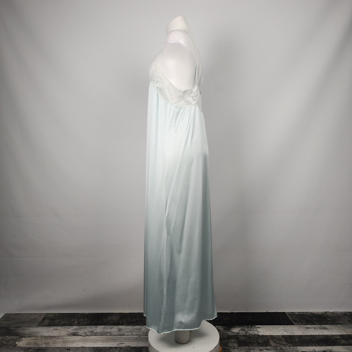Vintage Van Raalte Blue Lingerie Slip Dress Size M