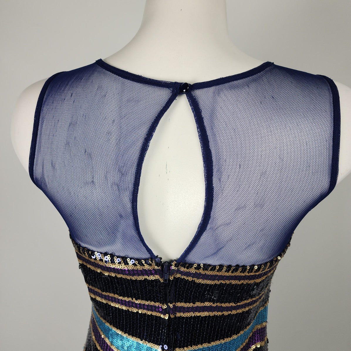 As U Wish Blue & Purple Sleeveless Sequined Mini Dress