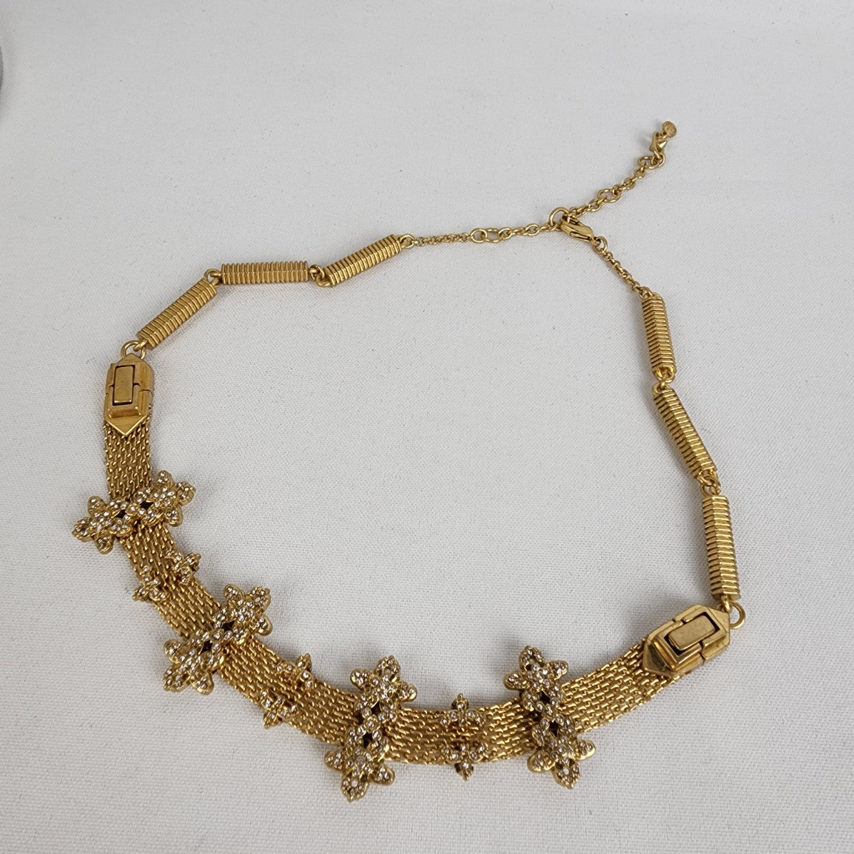 Cabi Bon Vivant Gold Flower Necklace & Bracelet
