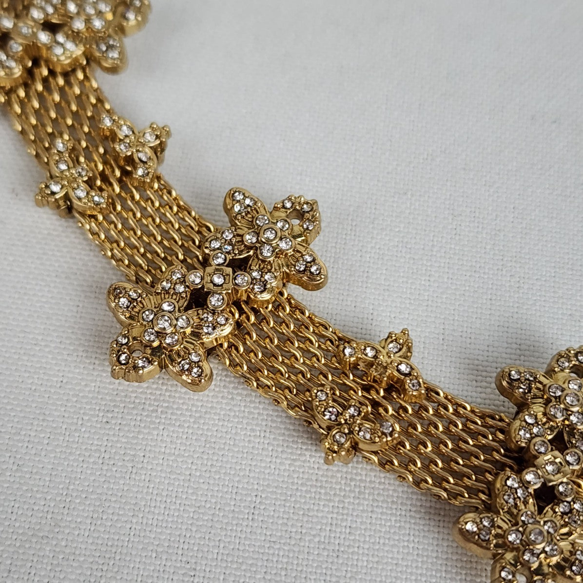 Cabi Bon Vivant Gold Flower Necklace & Bracelet