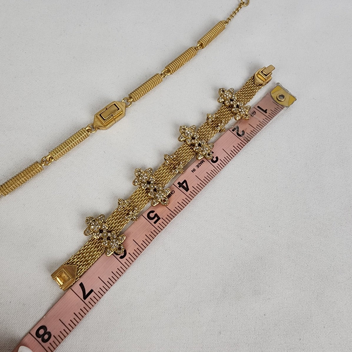 Cabi Bon Vivant Gold Flower Necklace & Bracelet