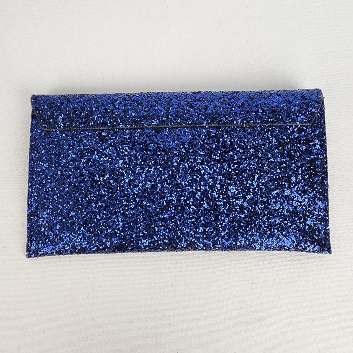 Este Lauder Blue Sparkle Envelope Clutch Purse