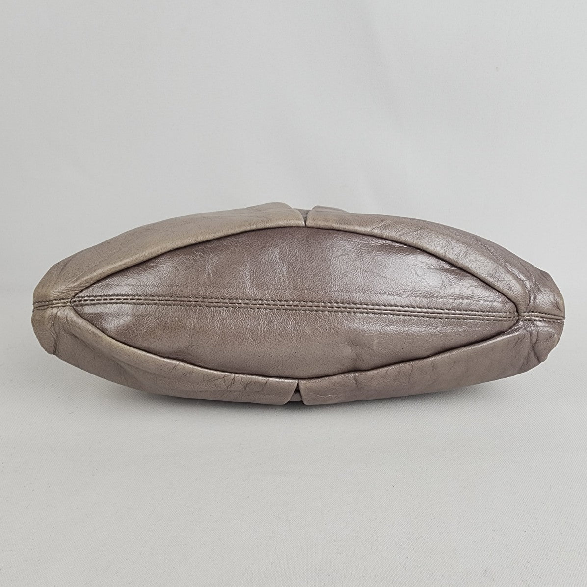 Kooba Metallic Silver Leather Clutch Purse