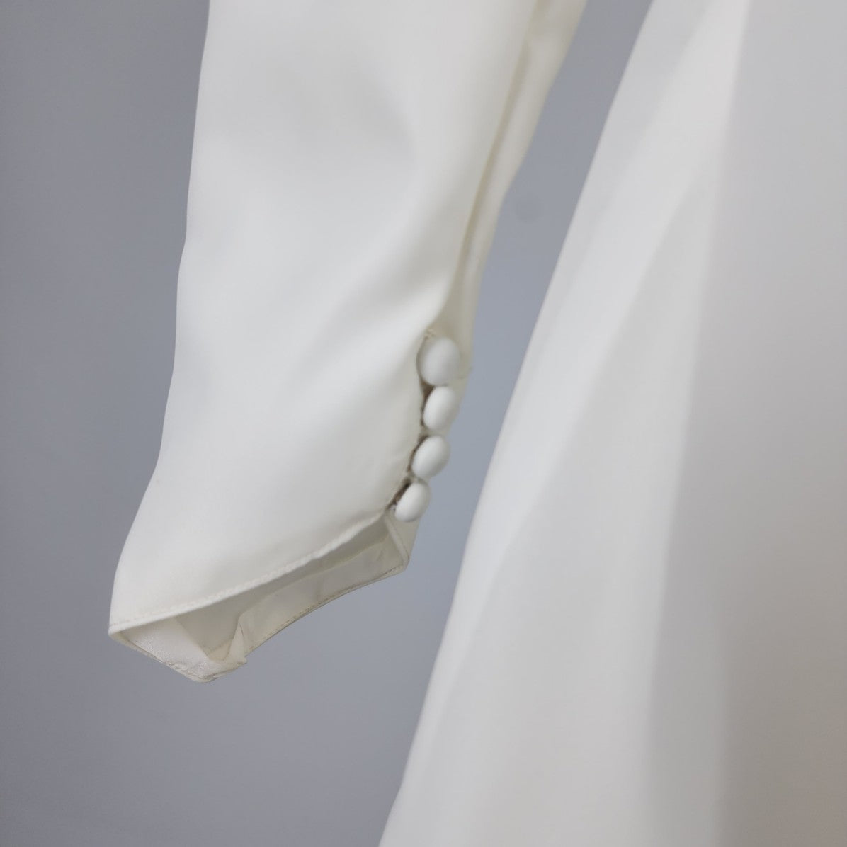Vintage 60s White Beaded Lace Skirt Wedding Gown Size XS