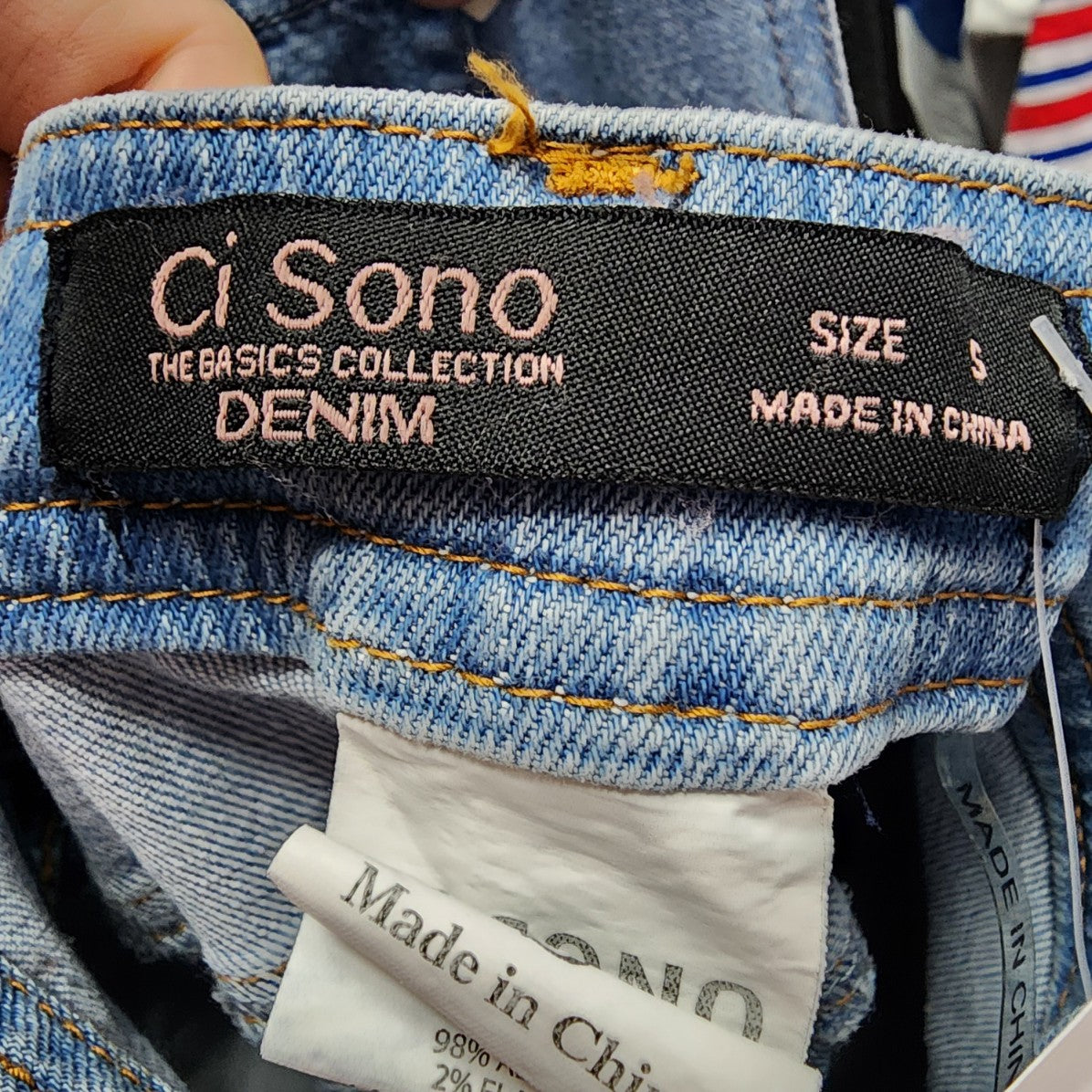 Ci Sono Light Wash Distressed Denim Overalls Size S