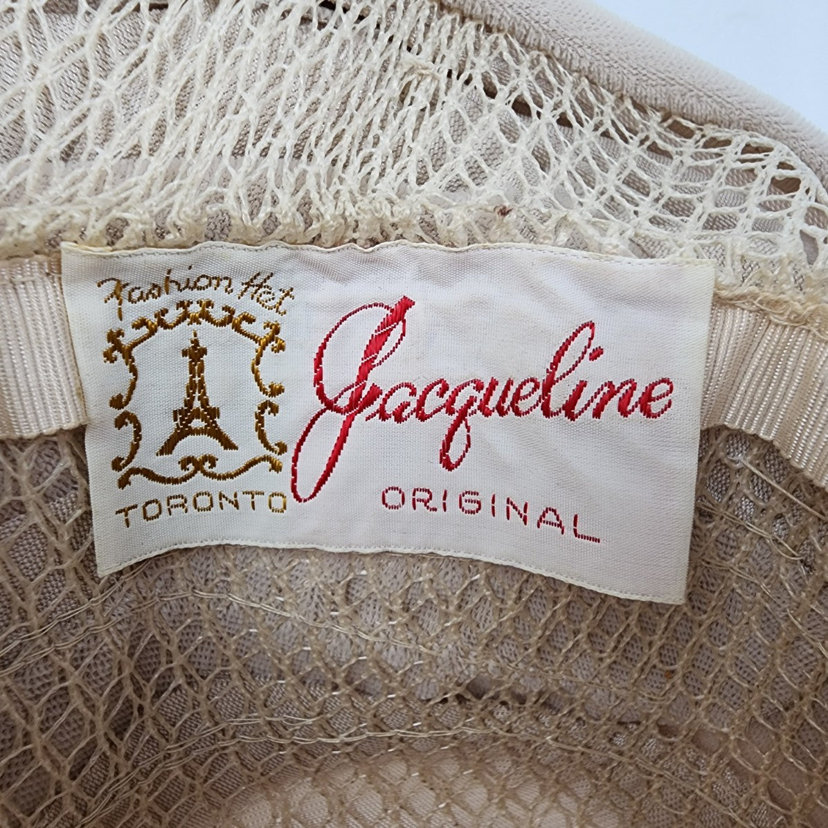 Vintage Jacqueline Cream Velvet Feather Detail Hat
