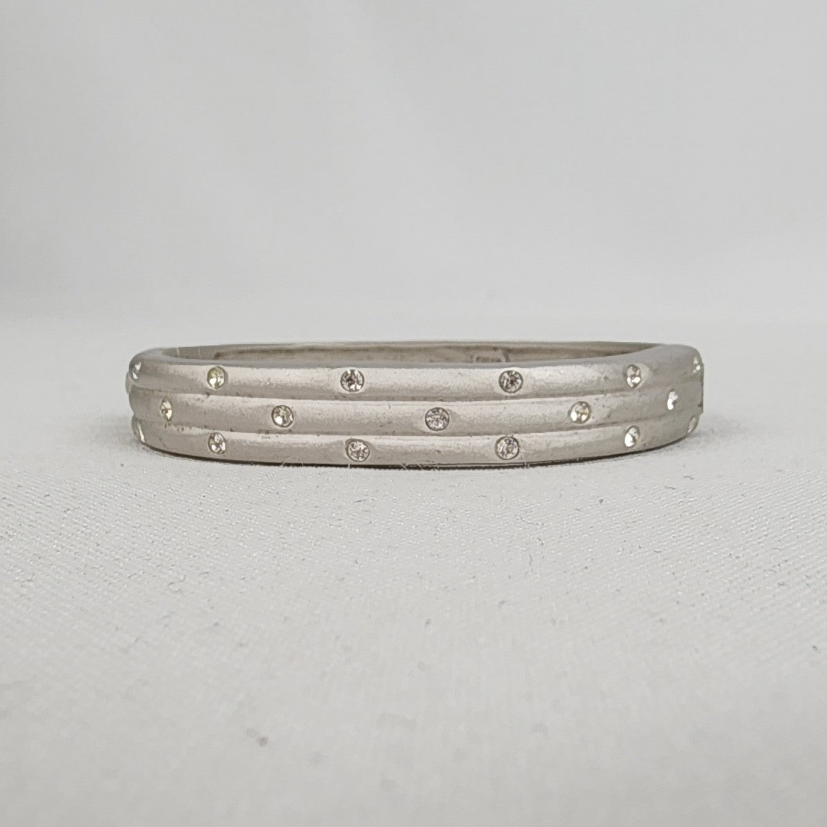 Butler Matt Silver Rhinestone Hinge Bracelet
