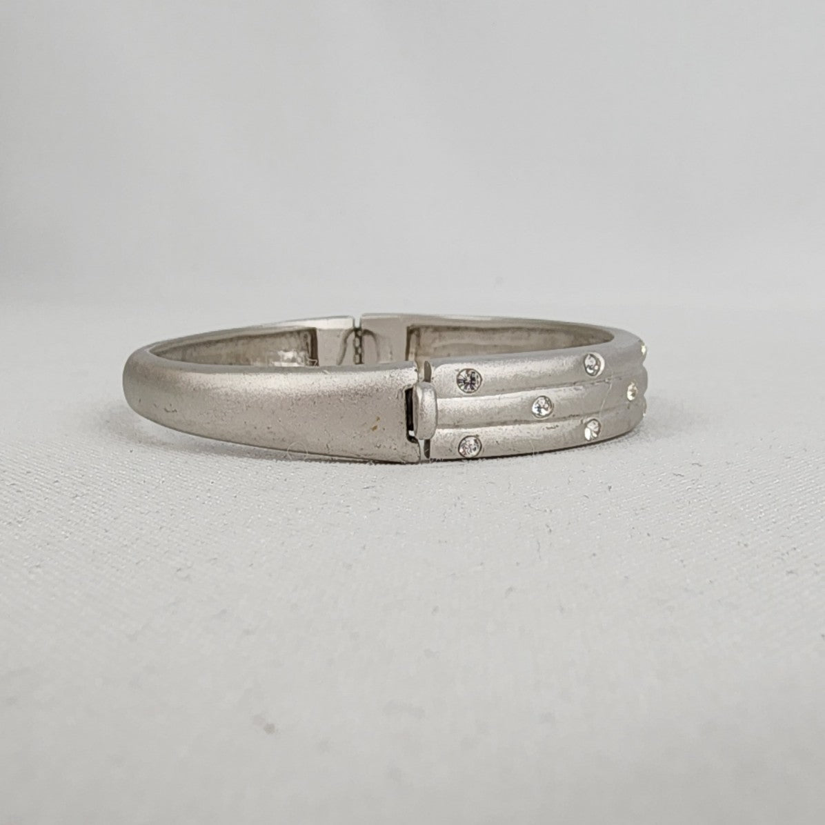 Butler Matt Silver Rhinestone Hinge Bracelet