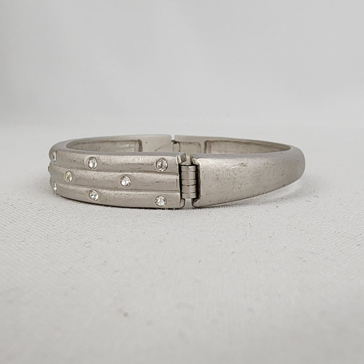 Butler Matt Silver Rhinestone Hinge Bracelet