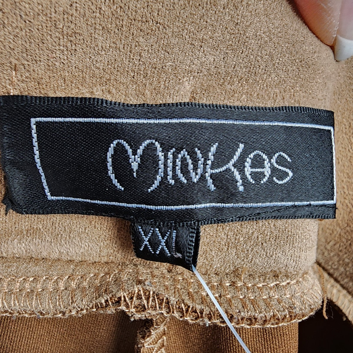 Minkas Brown Faux Suede Pull On Pants Size 2XL