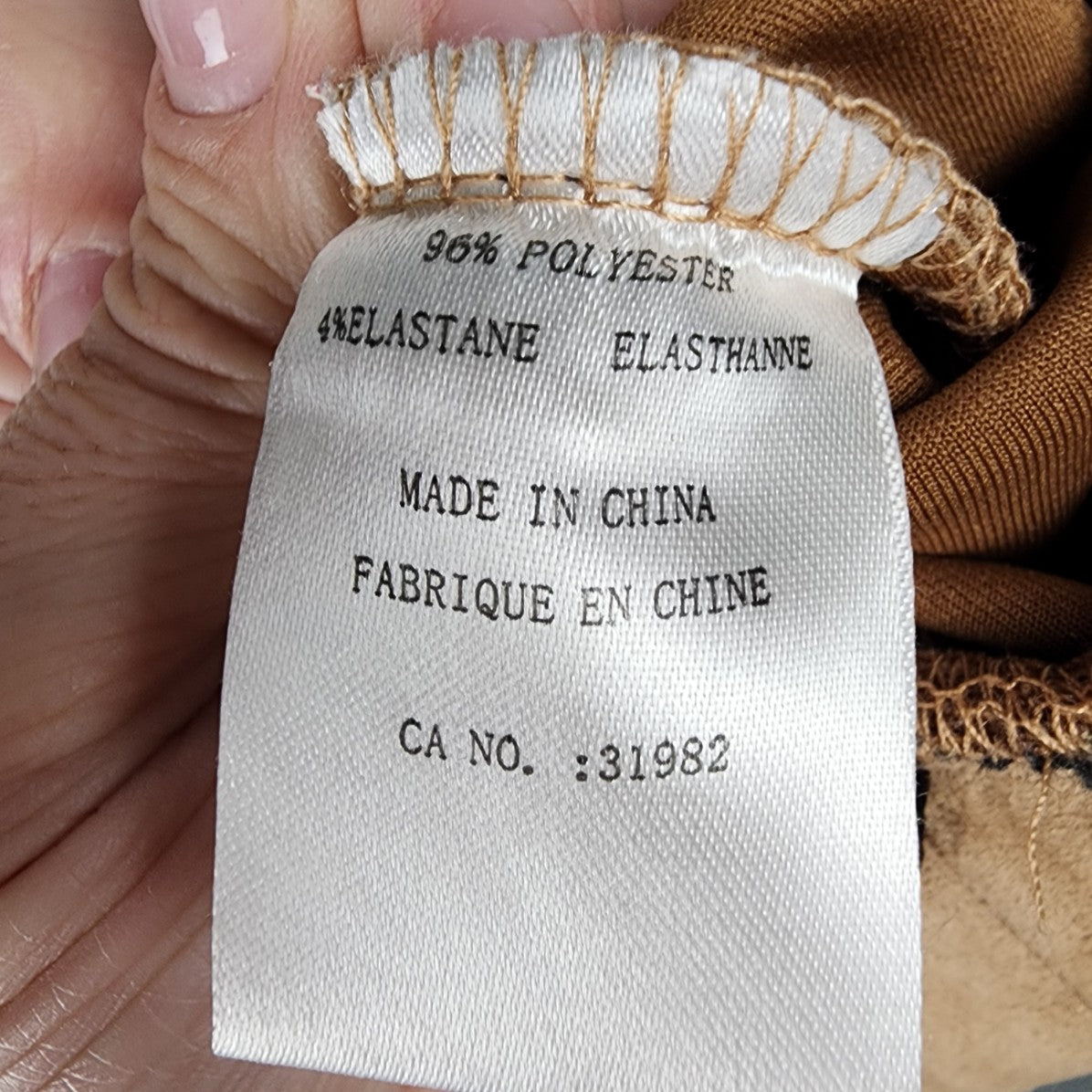 Minkas Brown Faux Suede Pull On Pants Size 2XL