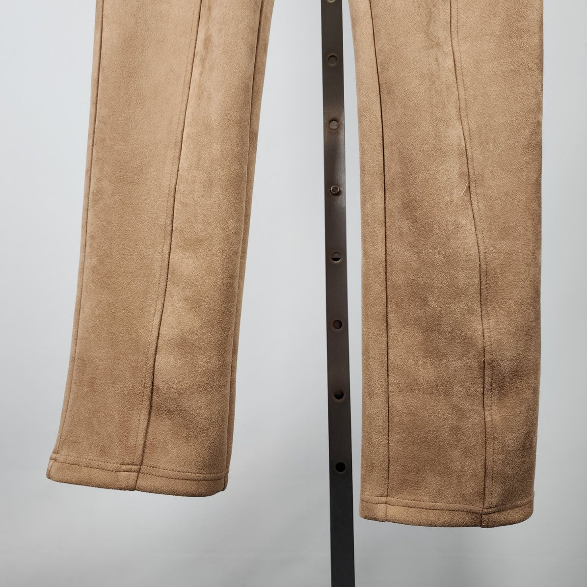 Minkas Brown Faux Suede Pull On Pants Size 2XL