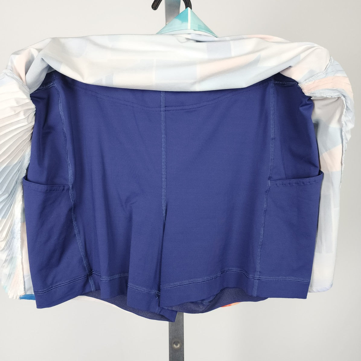 Lululemon Peek Pleat High-Rise Blue Tennis Skirt Size 14