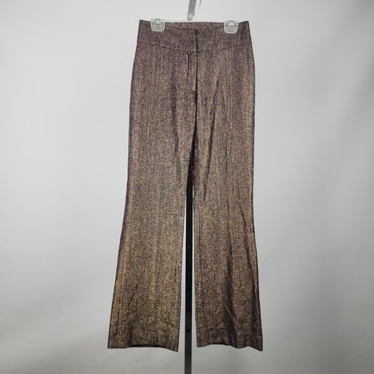 Vintage R Collection Purple Metallic Wide Leg Dress Pants Size 4