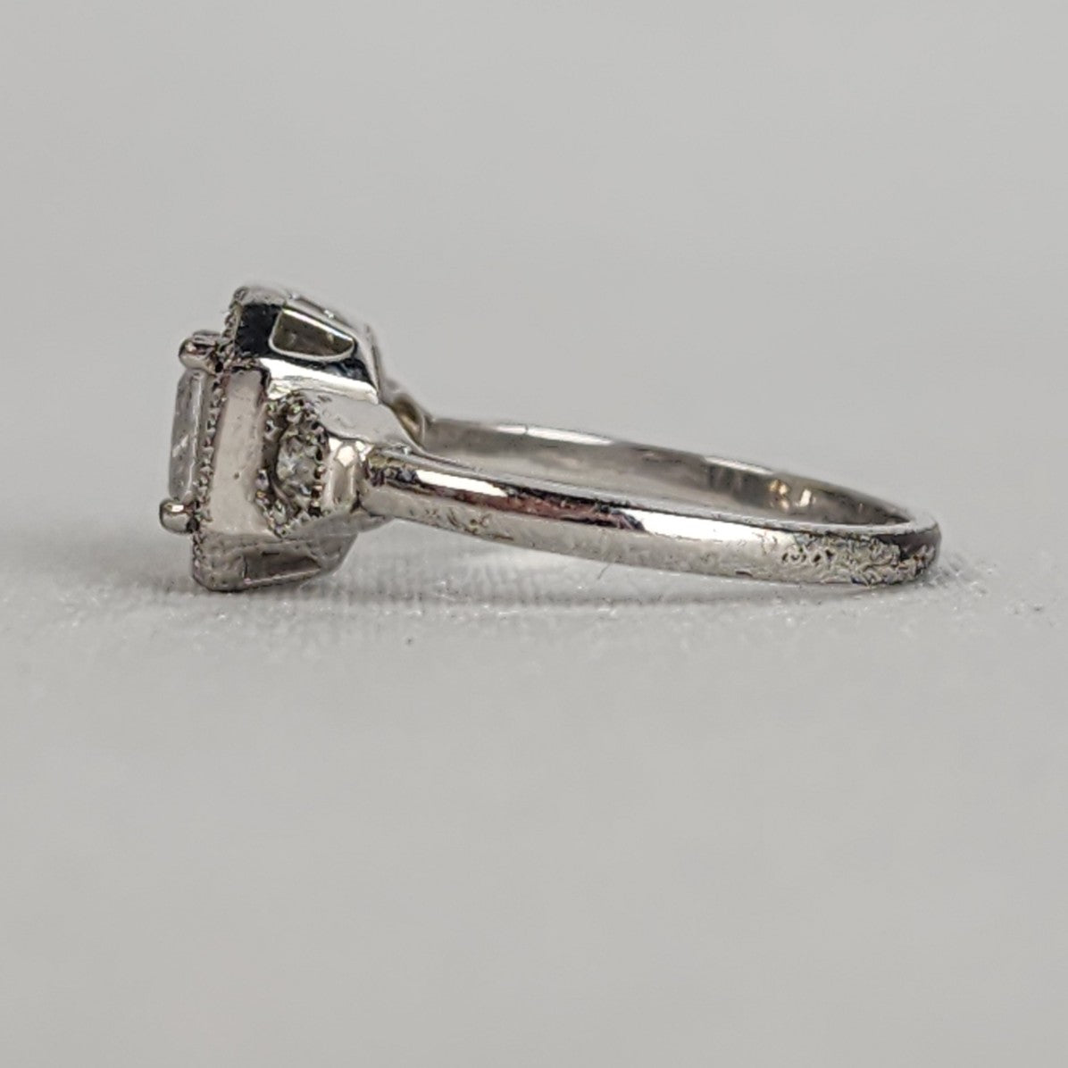 Stella & Dot Deco Silver Tone Cocktail Ring Size 9